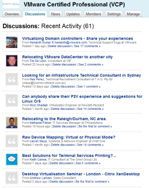 VCP LinkedIn Discussions