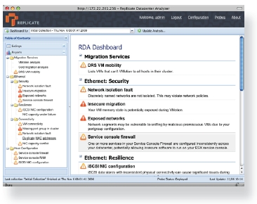 Replicate Datacenter Analyzer (RDA)