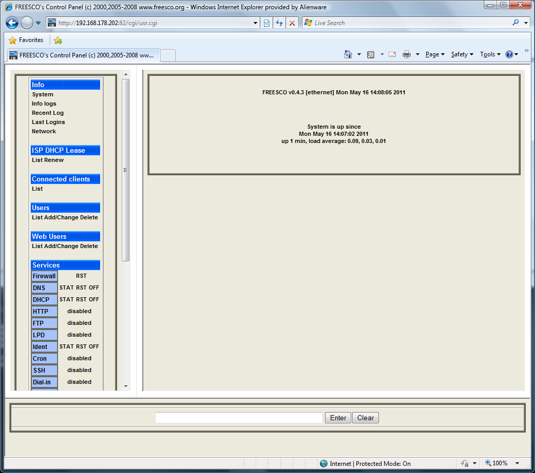 freesco router vmware